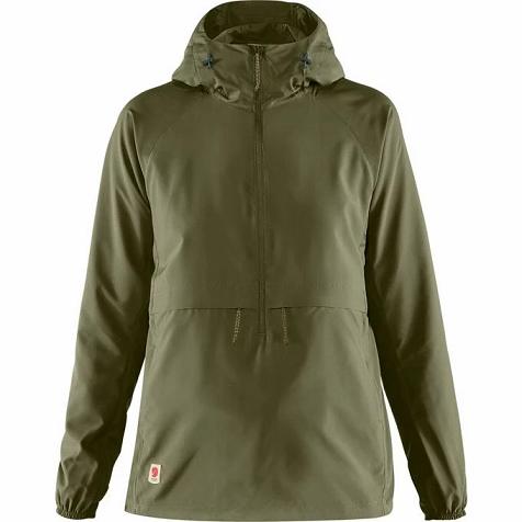 Fjallraven Women High Coast Anoraks Green PH153468 Philippines